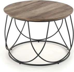 Masuta cafea NUBIRA, nuc/negru, 60x60x41 cm