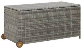 vidaXL Ladă depozitare grădină, gri deschis, 120x65x61 cm, poliratan