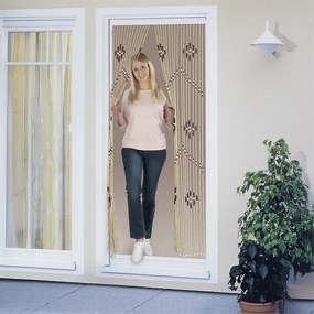 Draperie în culoare naturală din bambus 90x200 cm cu prindere la ușă – Maximex