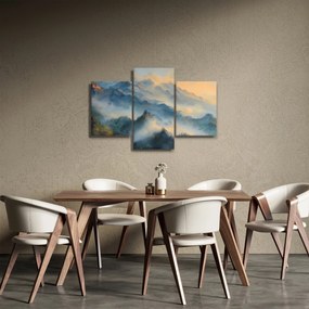 Tablou - Peisaj montan pictat (90x60 cm)