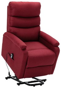vidaXL Fotoliu cu ridicare, roșu vin, material textil