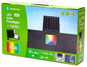 Proiector LED RGB solar dimabil Aigostar LED/150W/3,4V IP66 + telecomandă