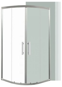 Cabină de duș curbată Spirit Clear 80x80x180 cm, fără cădiță de duș