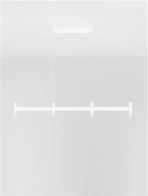 Lustra liniara cu 4 spoturi LED 2700K POETIC alb