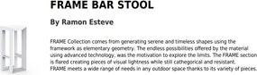 Scaun de bar exterior / interior design modern premium FRAME BAR STOOL 54076 Vondom