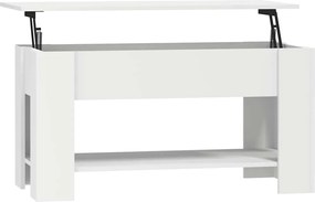 vidaXL Măsuță de cafea, alb, 101x49x52 cm, lemn prelucrat