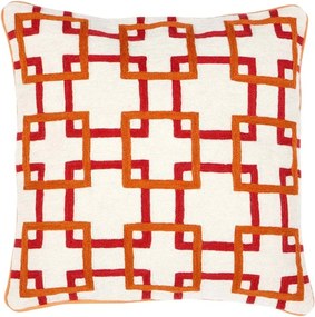 Perna din bumbac cu tricotaj din lana Bradburry Orange dim.50X50cm 108030 HZ