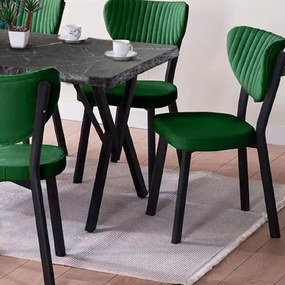 Scaun Barton, verde, profil din metal
