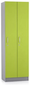 Dulap din lemn Visio LUX - 2 compartimente, 60 x 42 x 190 cm, verde