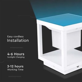 LED lampă solară cu senzor LED/2W/5,5V 3000K IP65 2600 mAh albă