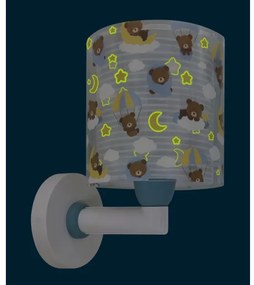 Dalber 41579T - Lampă de perete pentru copii BABY TEDDY, 1xE27/15W/230V, albastră