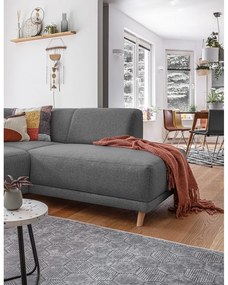 Colțar gri extensibil/cu spațiu de depozitare (cu colț pe partea dreaptă/în formă de ”L”) Classy Sophie – Miuform