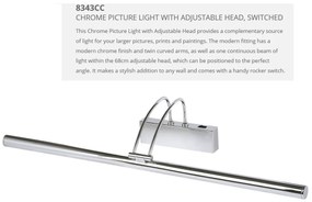Aplica LED tablou directionabila Picture Lights crom 8343CC SRT