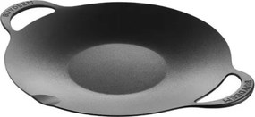 Tavă de aluminiu pentru grătar/coacere BUYDEEM CP101, 36 cm, antiaderentă, mânere ergonomice, margine de turnare, negru