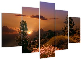 Tablou naturii cu apus de soare (150x105 cm)