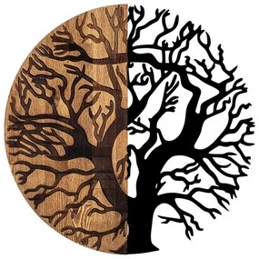 Decorațiune de perete d. 56 cm lemn/metal copac
