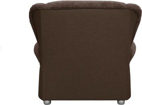 Șezlong maro închis cu tapițerie din catifea reiată Lord – Ropez