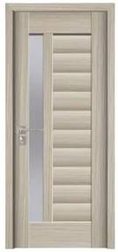 Usa Interior din MDF Novo Doors ND03 LUX PREMIUM, Cadru din Lemn Masiv, KIT COMPLET, Toc Reglabil de 10 CM INCLUS, Plinta pe Ambele Parti (Culoare: