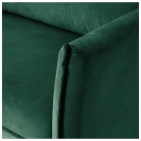 Canapea verde-închis cu tapițerie din catifea 203 cm Juli – Ropez