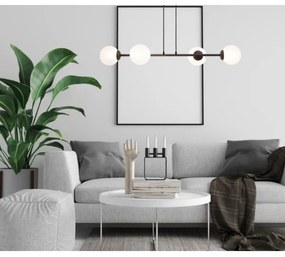 Lustră pe cablu FIRA 4xE27/60W/230V negru