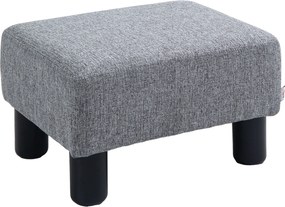 HOMCOM Otoman Stofă, Scaun Dreptunghiular Mic, Căptușit, pentru Living, 40x30x24cm, Gri | Aosom Romania