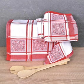 Prosoape de bucătărie din bumbac egiptean SOLE RED 50 x 70 cm 3 buc