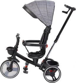 Tricicleta pliabila cu copertina NOVOKIDS™ Classico Trike , Pedale si maner pentru parinti, Scaun reversibil cu rotire 360 grade , Functie Free