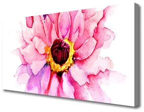 Tablou pe panza canvas Florale flori roz galben alb