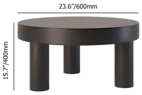 Masuta de cafea rotunda neagra stil japandi DEPRIMO 33095 by Deprimo