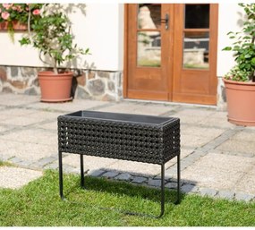 Ghiveci de grădină Bonami Essentials Magnolia, negru