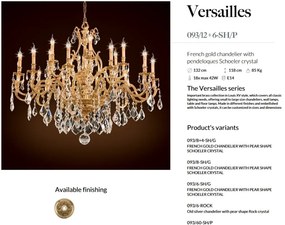 Candelabru 18 brate LUX cu cristale Scholer, Versailles