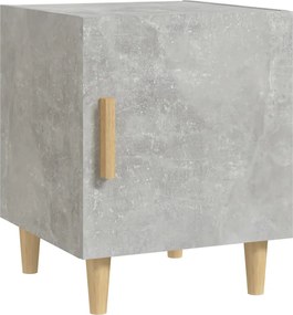 vidaXL Noptieră, gri beton, lemn prelucrat