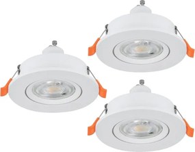 Eglo 902242 - Set 3x spot LED încastrat BARRANCO 1xGU10/4,5W/230V alb