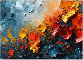 Tablou - Pictură abstractă de flori III. (70x50 cm)