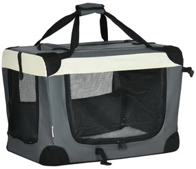 Transportor pliabil pentru animale de companie PawHut, 60cm, gri | AOSOM RO