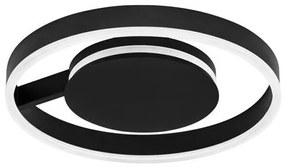 Lustra circulara aluminiu negru LED CCT SIENA 40cm