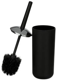 Perie WC WENKO BRASIL 10x37 cm negru/crom lucios - 21210100