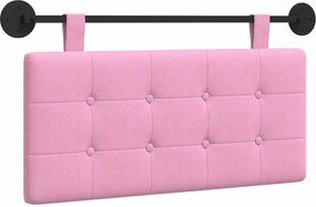 vidaXL Cap de pat suspendat Pe perete Roz 100 x 55 x 5 cm țesătură