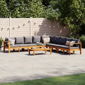 3214867 vidaXL Set de canapele grădină cu perne, 6 piese, lemn masiv acacia
