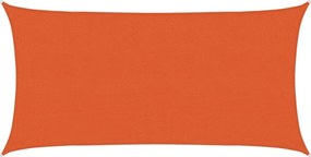 vidaXL Pânză parasolar, portocaliu, 2x4 m, HDPE, 160 g/m²
