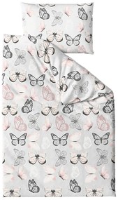 Lenjerie de pat din microfibra MY BUTTERFLY svetle sede Dimensiune lenjerie de pat: 70 x 90 cm | 140 x 220 cm
