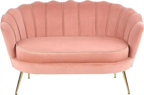 Canapea AMORINITO XL, roz/auriu, 131x77x77 cm