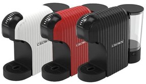 Espressor cu capsule 7in1 Crown CCM-1531W, 1400 W, 20 bar, 0.9 L, 7 adaptoare, Indicatoare LED, Controlul lungimii cafelei, Alb/Negru