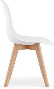 Set 4 bucati scaune de dining KITO albe