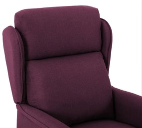 Fotoliu de masaj rabatabil electric, violet, textil 1, Violet