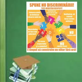 Sticker perete STOP Bullying - STOP Discriminarii!