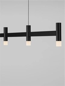 Lustra liniara cu 5 spoturi LED 3000K POETIC negru