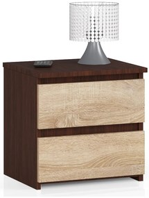 Noptieră Cleania CL2 (wenge + Stejar sonoma). 1069378