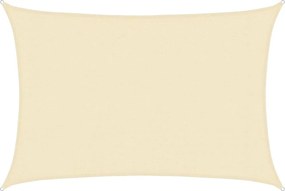 vidaXL Pânză parasolar, crem, 3x4,5 m, HDPE, 160 g/m²