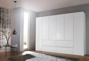 Dulap alb mat/alb lucios 301x223x61cm ELMO